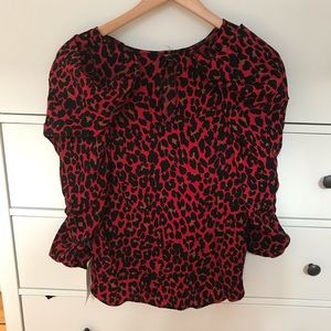 Zara women’s leopard blouse